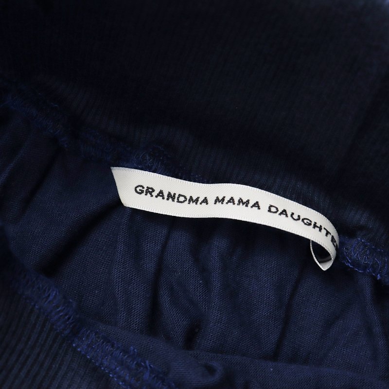 グランマママドーター GRANDMA MAMA DAUGHTER コットン ギャザーロングスカート 0/ネイビー ボトムス【2400013564410】_画像9