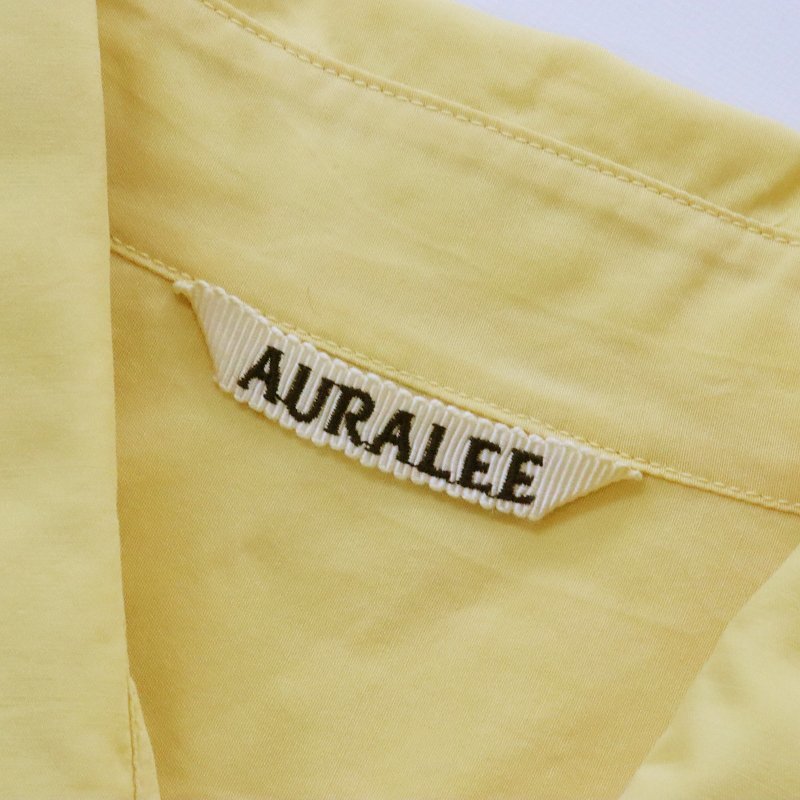 2020SS オーラリー AURALEE SILK COTTON CLOTH BIG SHIRTS シルクコットンクロスビッグシャツ 1/イエロー ブラウス【2400013568470】_画像10