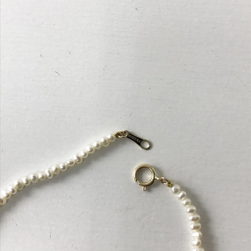  превосходный товар mizkiMIZUKI Five Floating Baby Pearl Bracelet/ белый 14K пресная вода жемчуг браслет [2400013573092]