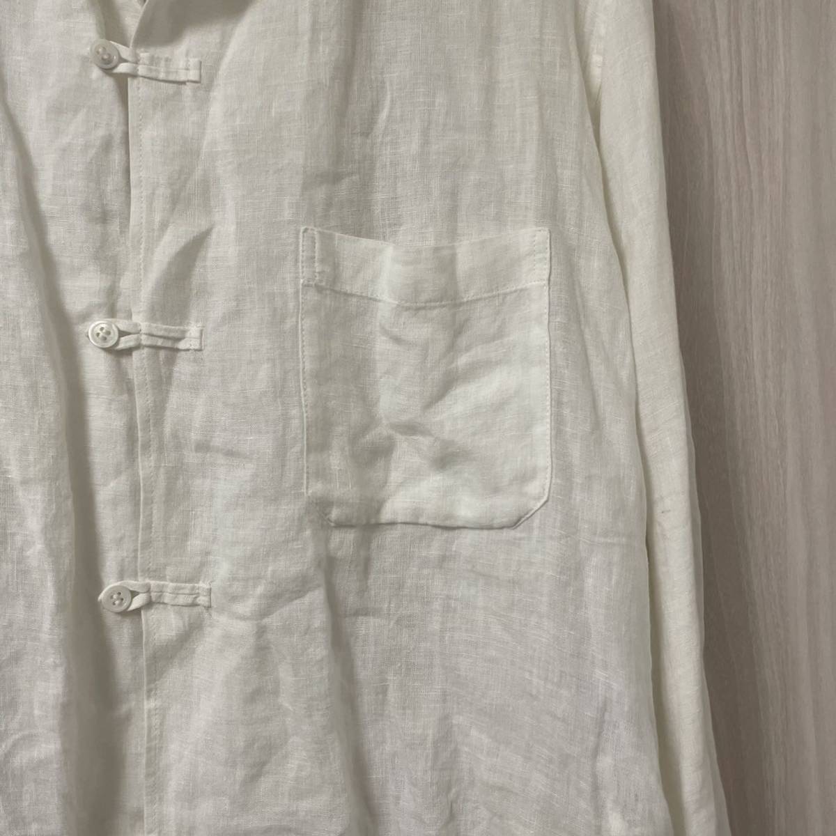 ヨウジヤマモト オム リネン チャイナシャツ yohji yamamoto homme linen china shirts_画像3