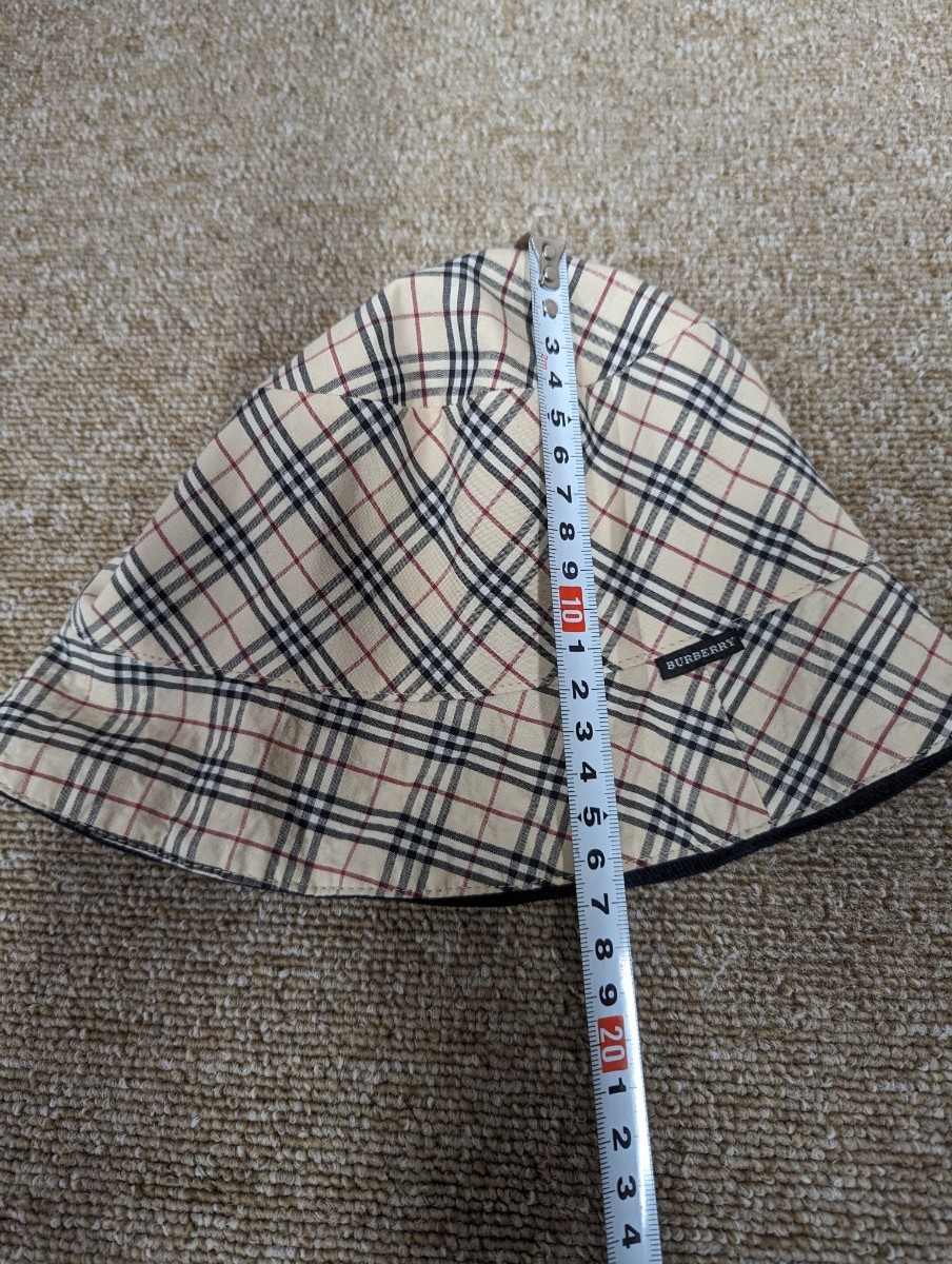 c3449 送料230円 子供用 BURBERRY 帽子 バケットハット バーバリー リバーシブル_画像4