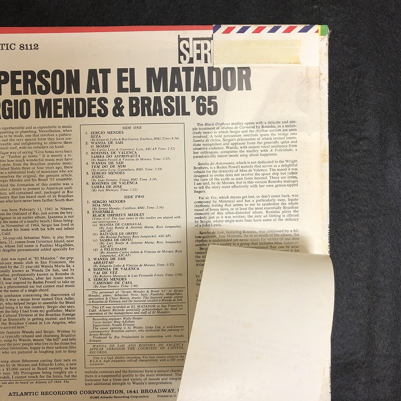 【未開封】新品 / セルジオ・メンデス、ブラジル’65 「IN PERSON AT EL MATADOR!」/ SERGIO MENDES / BRASIL ’65 / レア盤 / 帯付き_画像4