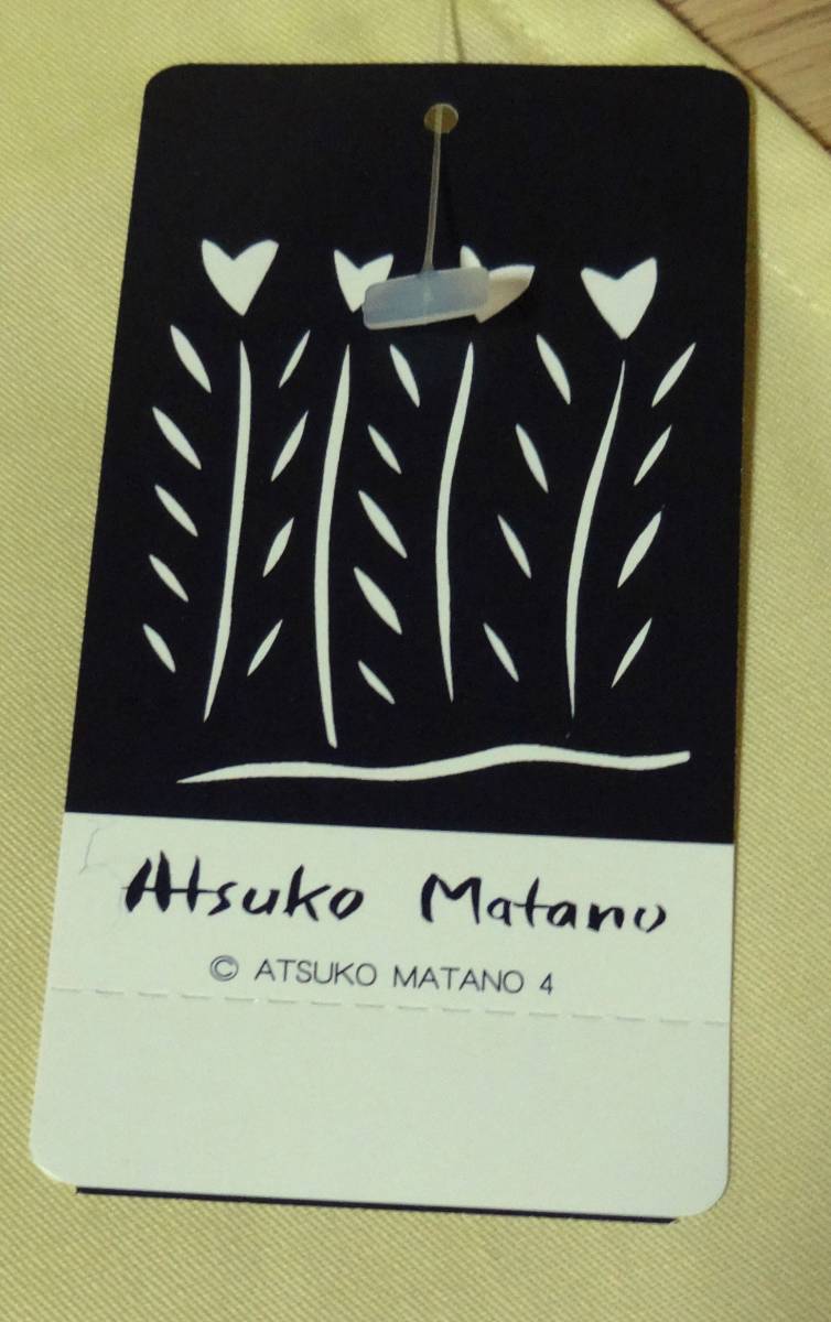 Atsuko Matanomata Noah tsuko, чёрный . кошка узор . принт осуществлен желтый цвет. задний шнур. фартук, кошка .. нравится . person .! река сторона ( АО ), сделано в Японии 