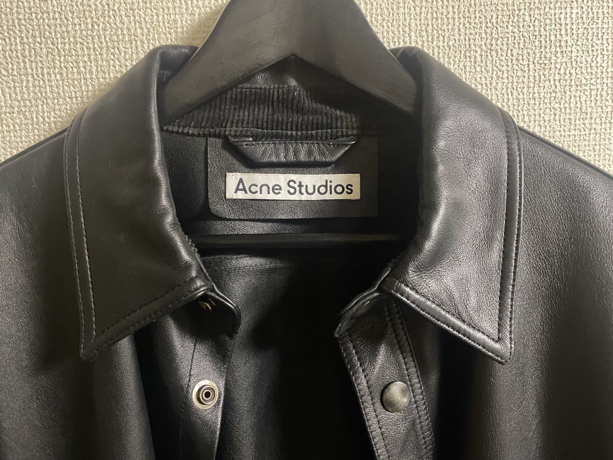 acne studios リアルレザーシャツ アクネストゥディオズ ジャケット