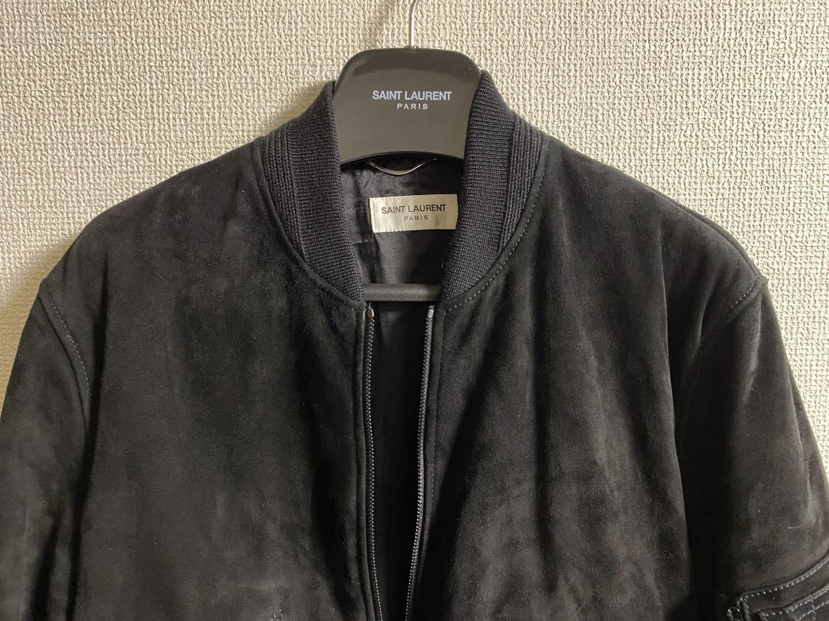 サンローランパリ MA1 スエードレザージャケット saint laurent サンローランパリ MA1 スエードレザージャケット saint laurent