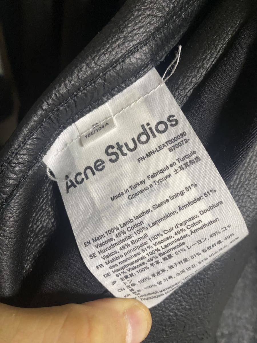 acne studios リアルレザーシャツ アクネストゥディオズ ジャケット