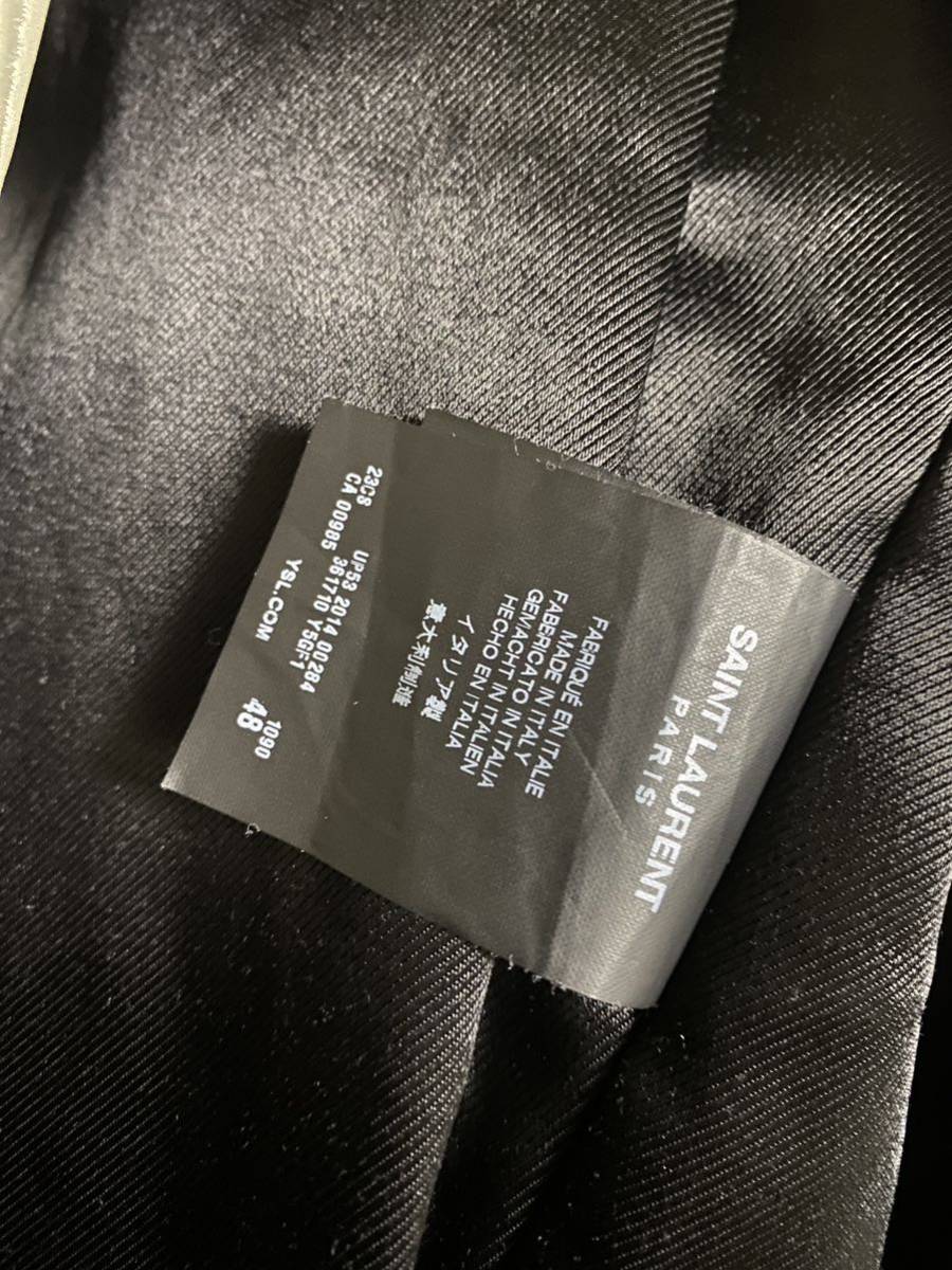 サンローランパリ 14ss レザーダブルライダースジャケット 48 サンローランパリ 14ss レザーダブルライダースジャケット 48