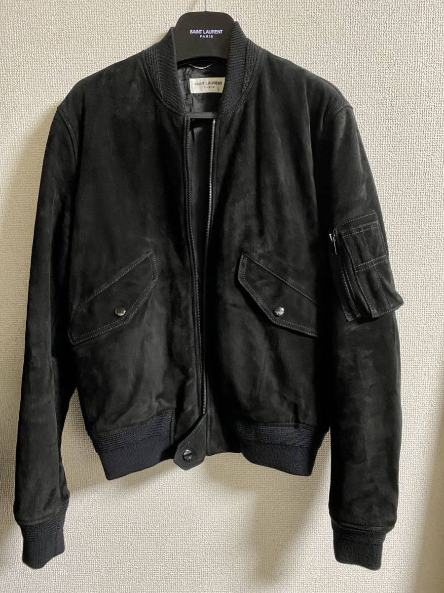 サンローランパリ MA1 スエードレザージャケット saint laurent サンローランパリ MA1 スエードレザージャケット saint laurent
