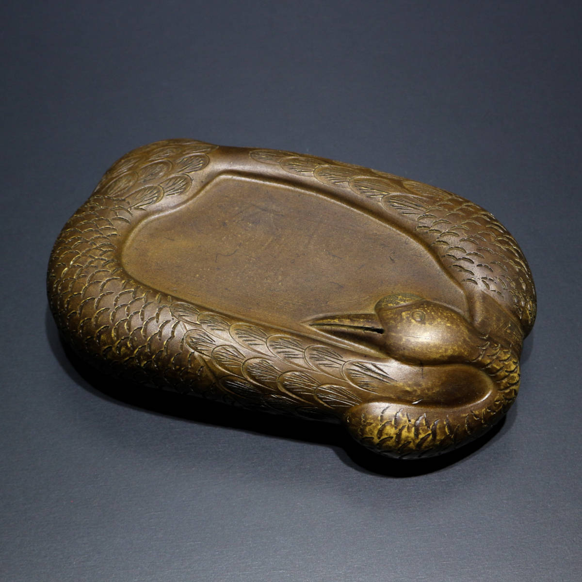 陳鳴遠 在銘 / 鴨形池硯 / 唐物 / 宜興紫砂 / 彫刻 / 時代物 / 中国美術 / すずり / 古硯 / 硯 / 古い / 書道具 / 文房具