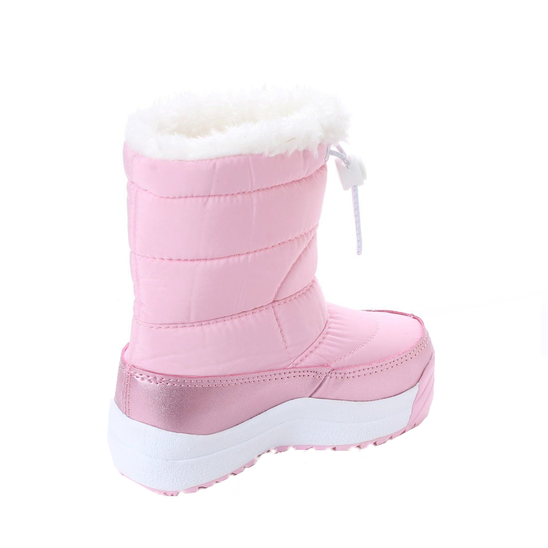 [17982_PINK_20.0] для девочки down ботинки защищающий от холода обувь боты легкий &. скользить низ с хлопком флис & боа подкладка посещение школы для 16.0~24.0cm