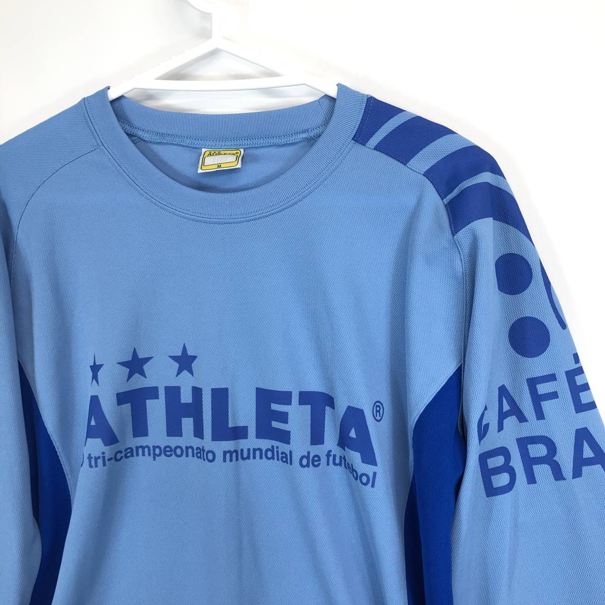 ATHLETA アスレタ ゴレイロ用 長袖速乾Tシャツ 水色系 肘ソフトクッション Mサイズ