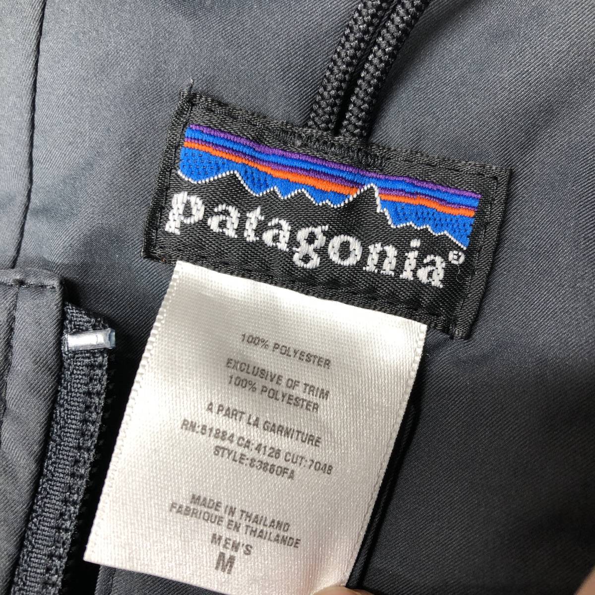 刺繍ロゴ PATAGONIA パタゴニア 83860 Stretch KruShell Jacket ストレッチクルーシェル ジャケット ブラック Mサイズ_画像8