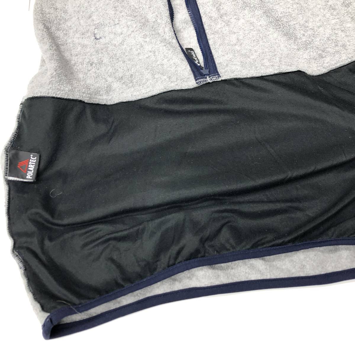 90s USA製 ペンフィールド PENFIELD ハーフジップフリースプルオーバー Lサイズ グレー ポーラテック_画像7