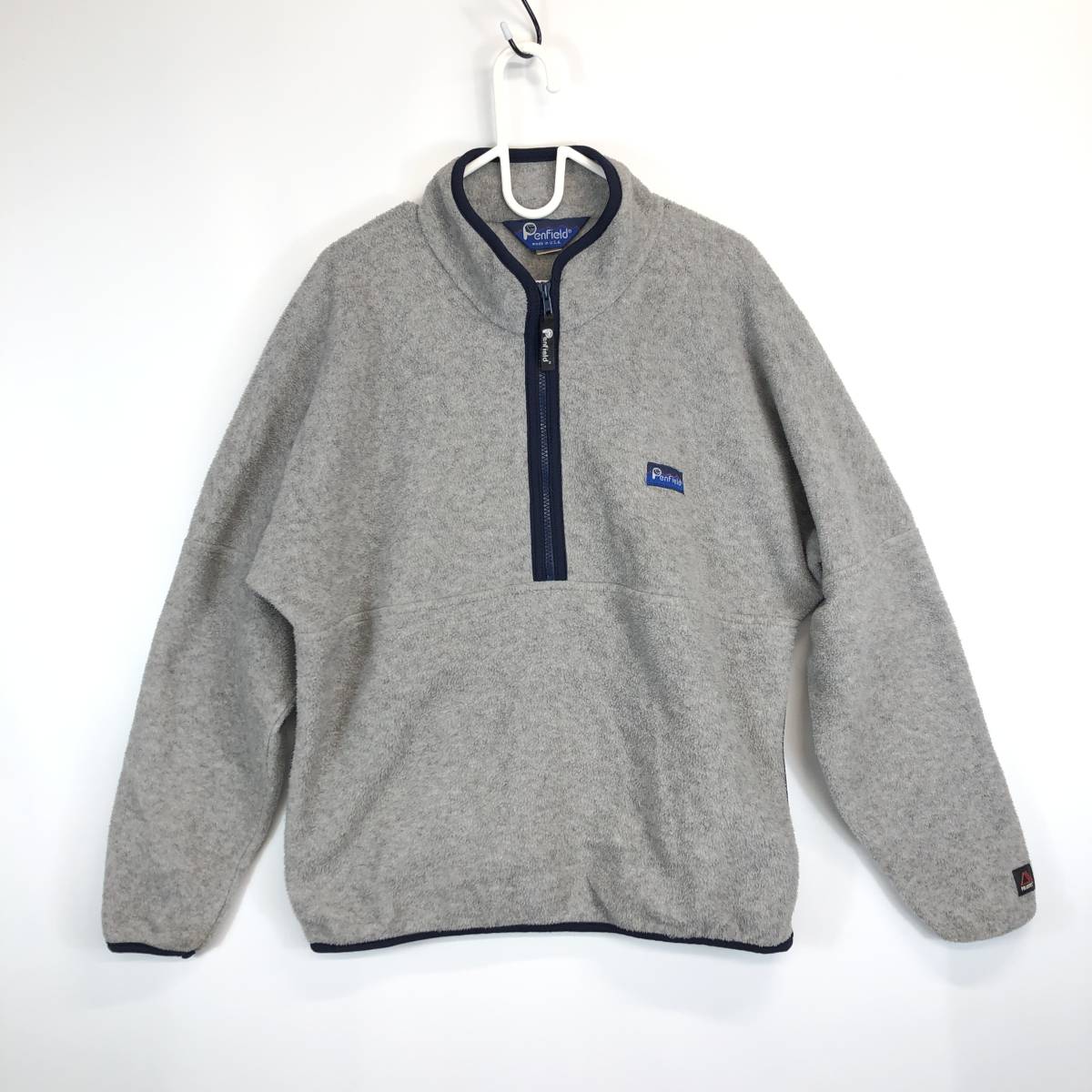 90s USA製 ペンフィールド PENFIELD ハーフジップフリースプルオーバー Lサイズ グレー ポーラテック