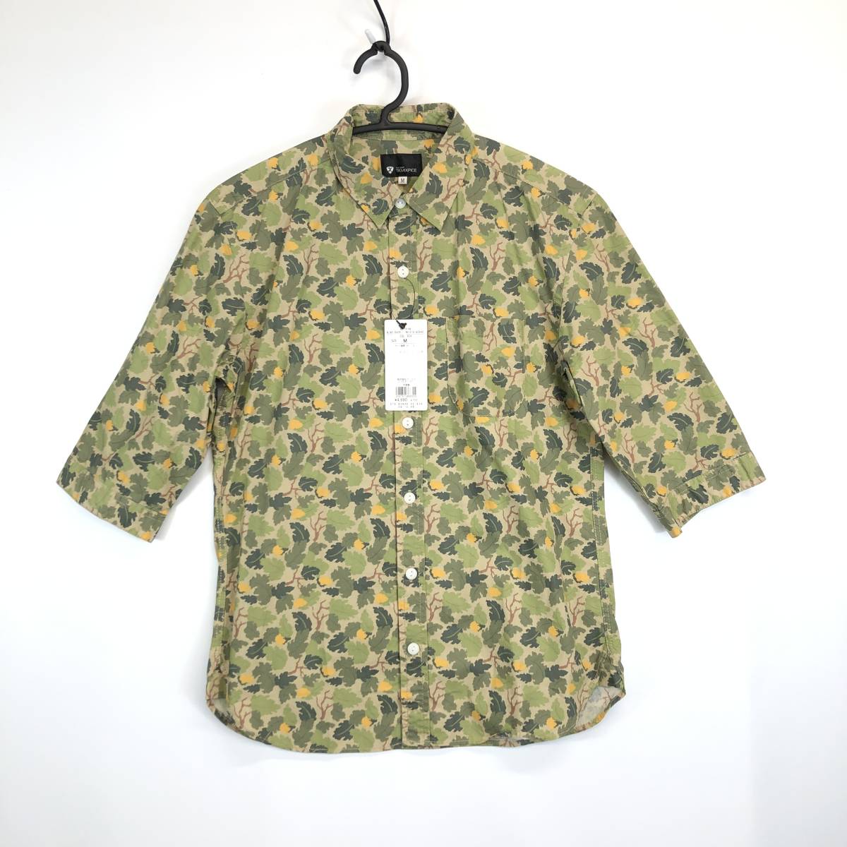  unused Takeo Kikuchi TAKEO KIKUCHI TKMIXPICE short sleeves button shirt camouflage pattern cotton M size 