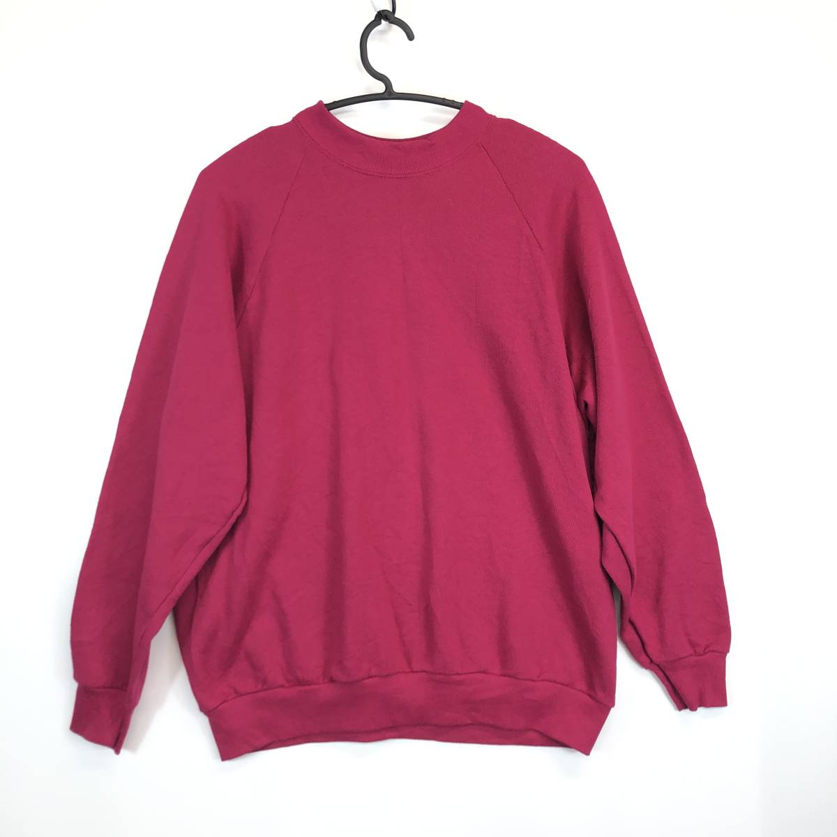 90s USA製 フルーツオブザルーム FRUIT OF THE LOOM スウェット レディースLサイズ ローズ系