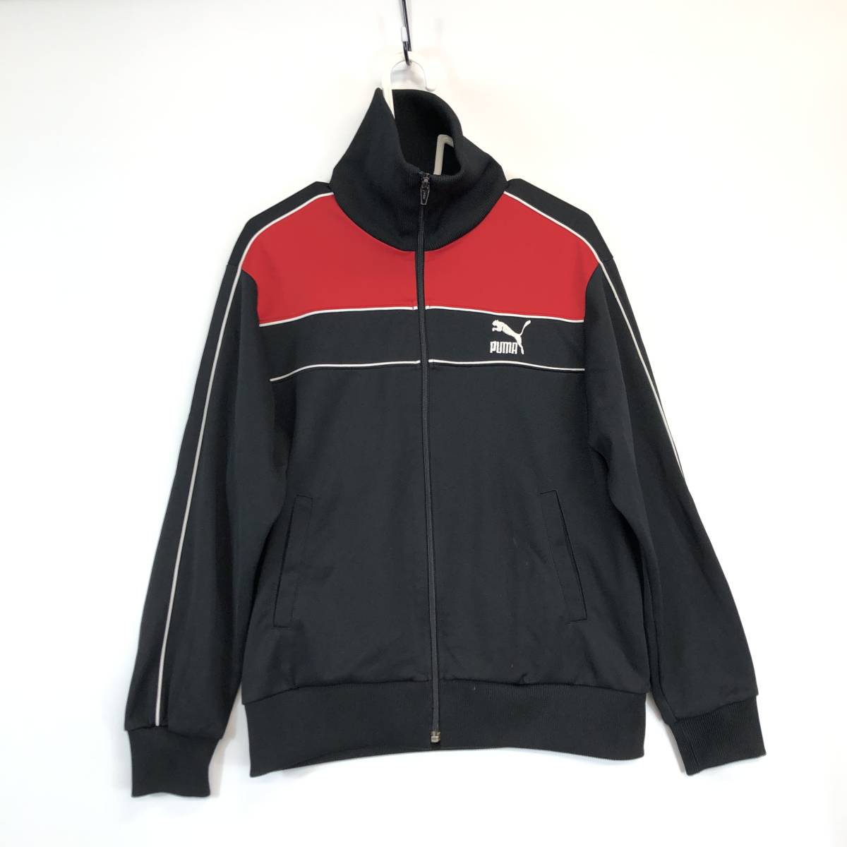 80s PUMA プーマ トラックジャケット ジャージ ブラック レッド 80s PUMA プーマ トラックジャケット ジャージ ブラック レッド