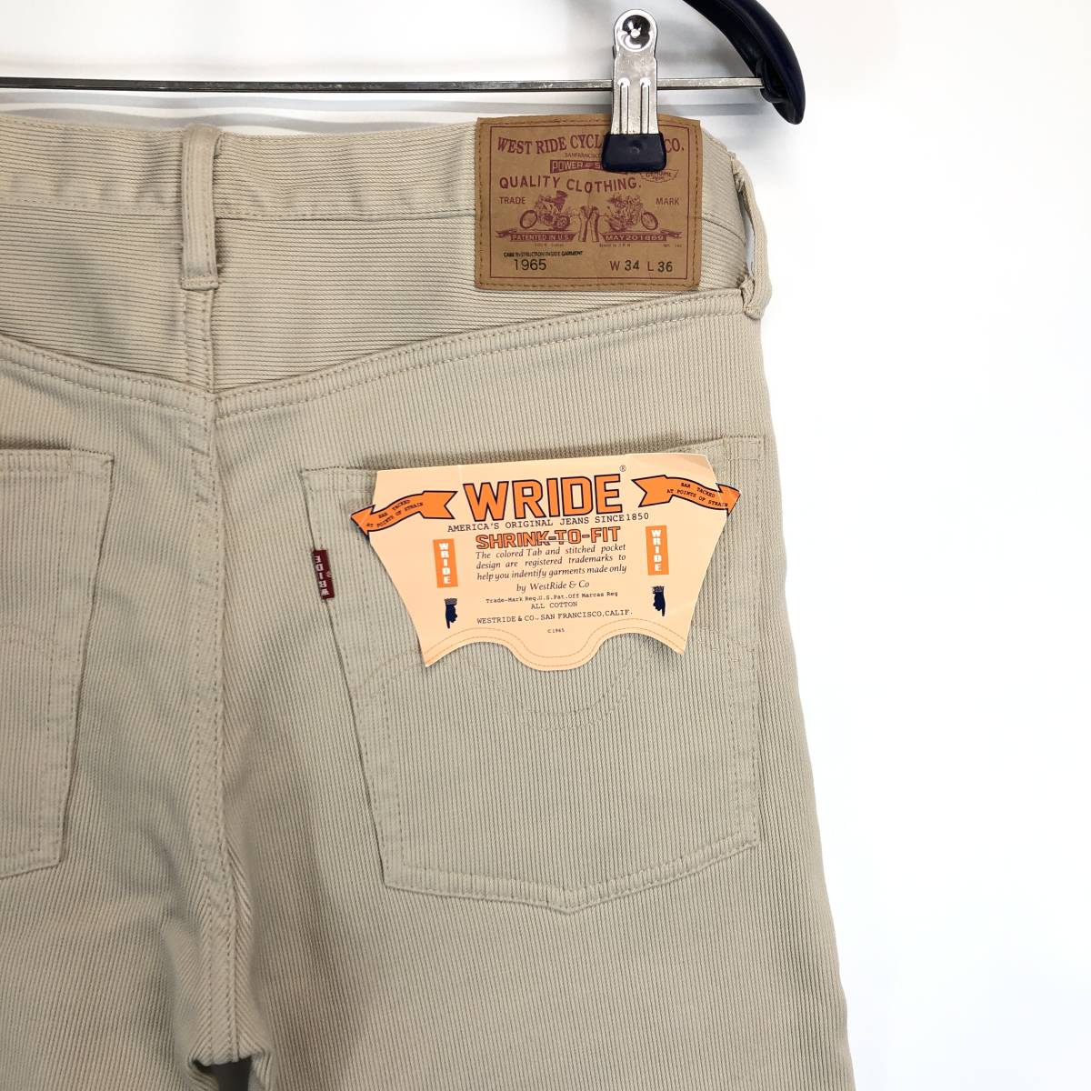 未使用 WEST RIDE ウエストライド ピケパンツ 1965 W34 日本製 未使用 WEST RIDE ウエストライド ピケパンツ 1965 W34 日本製