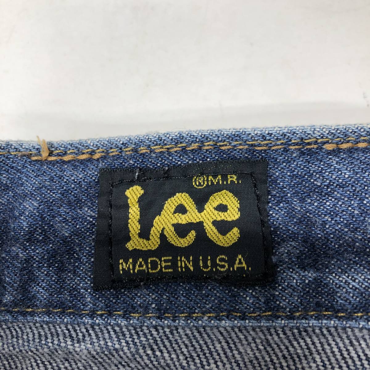 90s USA製 LEE リー ジッパーフライ デニムパンツ W33 290-0047 革パッチ