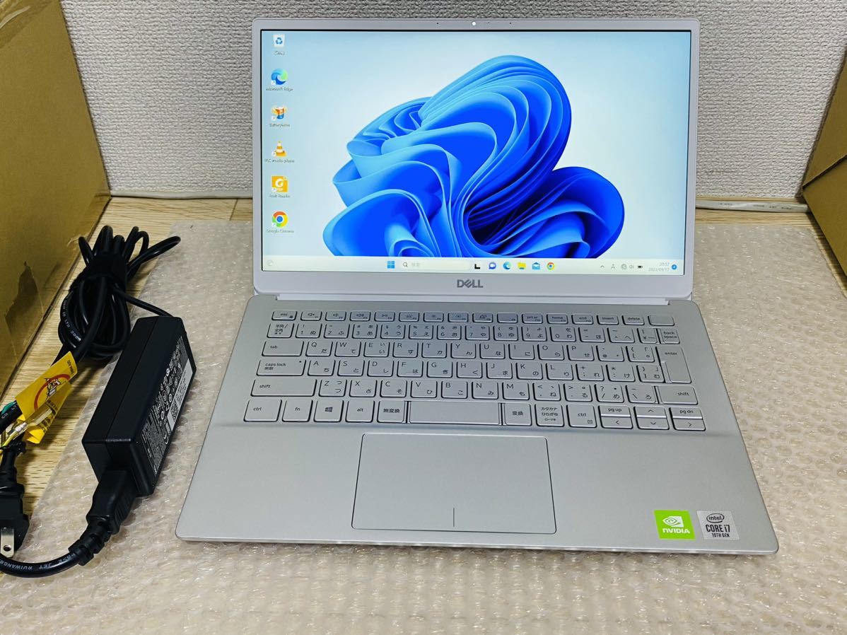 【美品】 Dell inspiron 7391 13.3インチ Intel Core i7 10510U 1.8GHz メモリー8GB NVME SSD 512GB GeForce MX250, Windows 11 MS Office_画像1