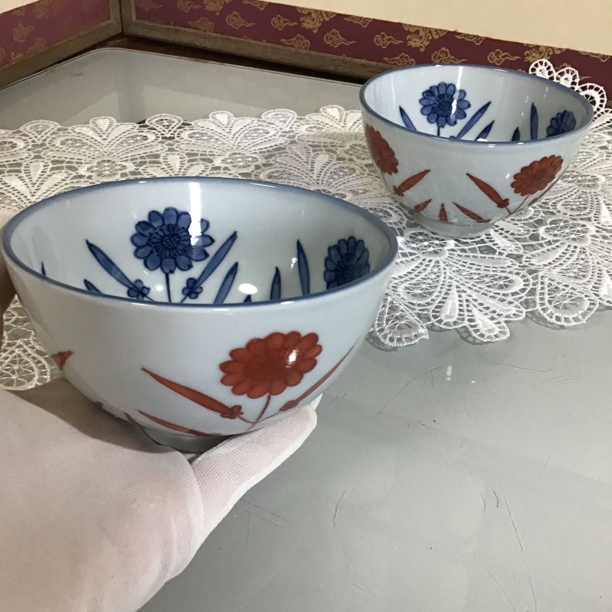 源右衛門 染錦大樹 飯碗2ヶ - 食器 源右衛門 染錦大樹 飯碗2ヶ - 食器