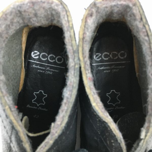 ECCO/エコー 高級ショートブーツ サイズ42 26 5-27 0程度 黒 管No WZB