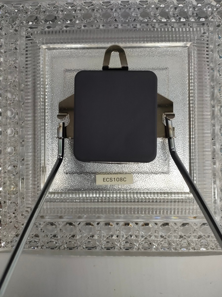 保谷クリスタル ガラスフレーム クォーツ 水晶電子時計 置き時計 Rofty レトロの画像6
