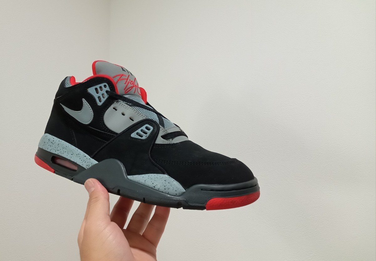 3M【特価/Used/入手困難】NIKE AIR FLIGHT 89 BLACK/RED/SILVER/Jordan sb force atmos AIRMAX dunk acg supreme 1 2 4 95 97 90 9_画像2