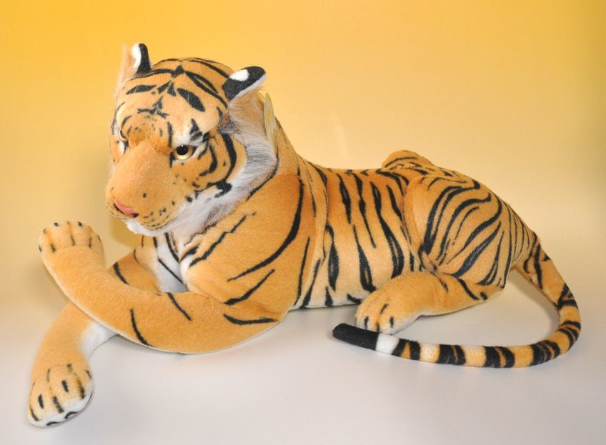  настоящий животное BIG мягкая игрушка ./ тигр / Tiger общая длина примерно 80cm животное 