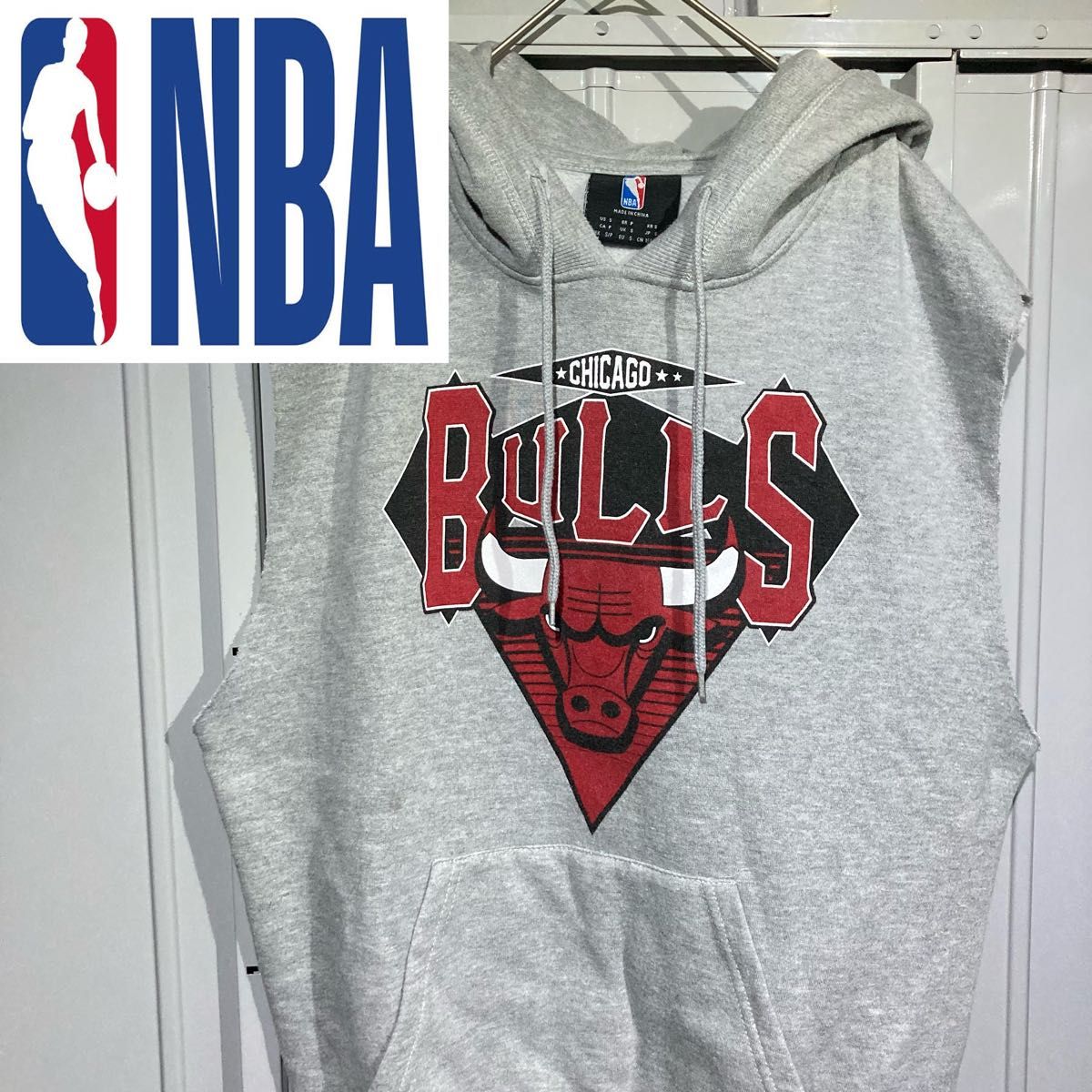 NBA/ Chicago bulls/ノースリーブ/パーカー/グレー/S｜Yahoo!フリマ