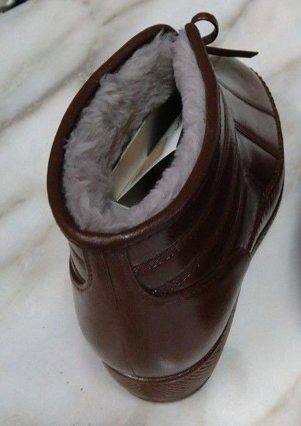 【新品】オタフク 磁気付　防寒ショートブーツ　レディースL（24-24.5cm）ブラウン　お多福