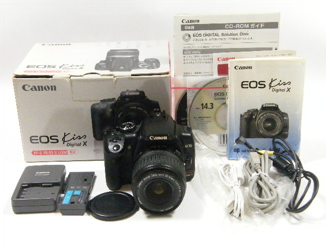 ◎ Canon キャノン EOS Kiss Digital X(ボディ) ＋ ZOOM LENS EF-S 18-55mm 1:3.5-5.6 Ⅱ USM_画像1