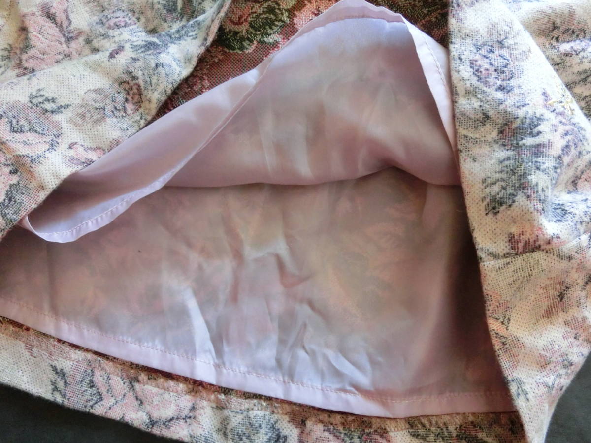 新品　メゾピアノジュニア　Ｌ（160）サイズ　ピンクゴブラン織り風スカート_画像4