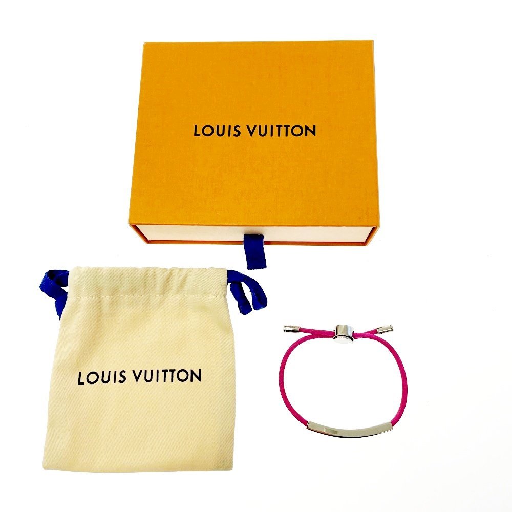 【箱付き】 LOUIS VUITTON ルイ・ヴィトン M00282 コットン 真鍮 ブラスレ・LVスペース ブレスレット ローズ 202963 ブレスレット