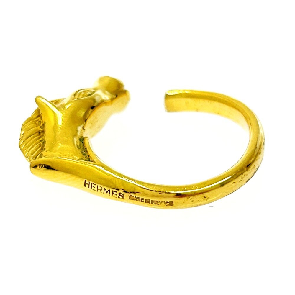 HERMES Hermes GPshu bar horn sling 204026 ring * ring 