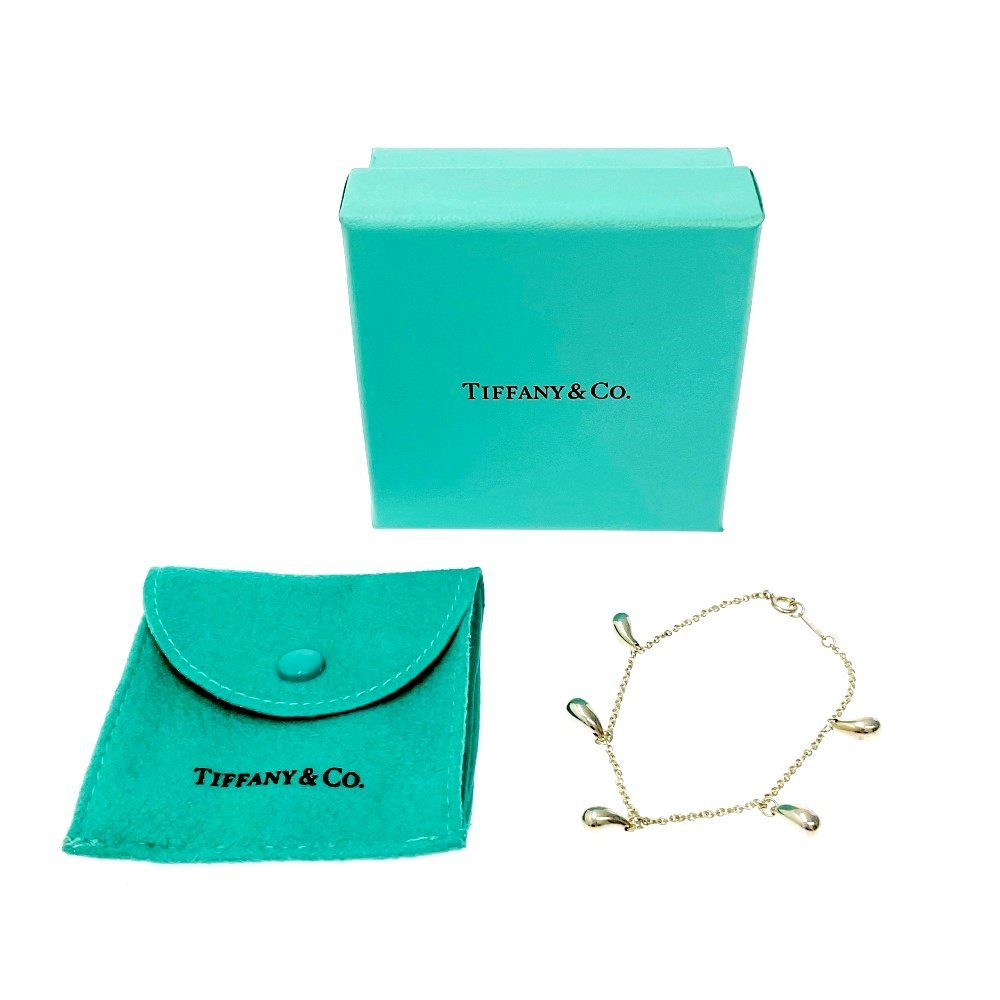 【箱付き】 TIFFANY&Co. ティファニー シルバー ファイブティアドロップ ブレスレット 6.1g 925刻印 207029 ブレスレット