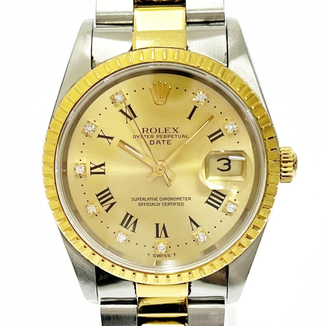 【箱付き】 ROLEX ロレックス 15223 オイスター パーペチュアル デイト SS×YG 10P 自動巻き メンズ 194228 腕時計_画像1