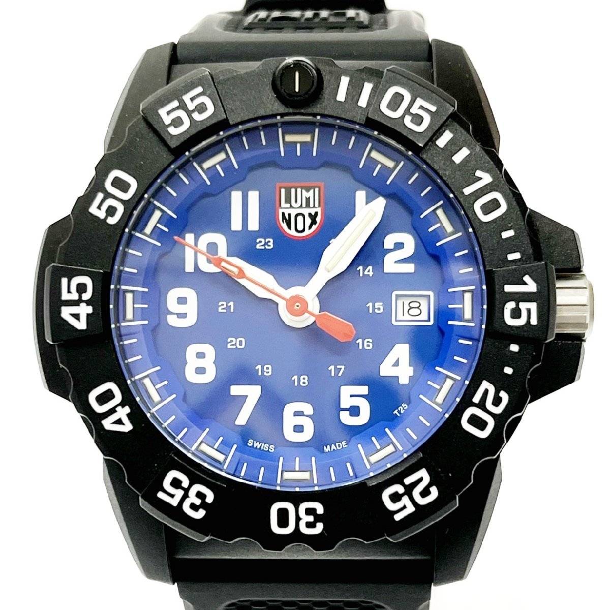 【箱付き】 LUMINOX ルミノックス 3500-1GBq ネイビーシール 3500シリーズ ダイバーズ カーボン×ラバー クオーツ メンズ 179176 腕時計_画像1