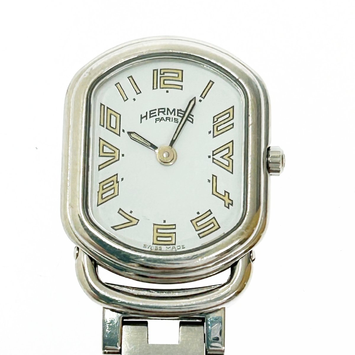 1円スタート】HERMES エルメス RA1.210 ラリー SS クオーツ レディース