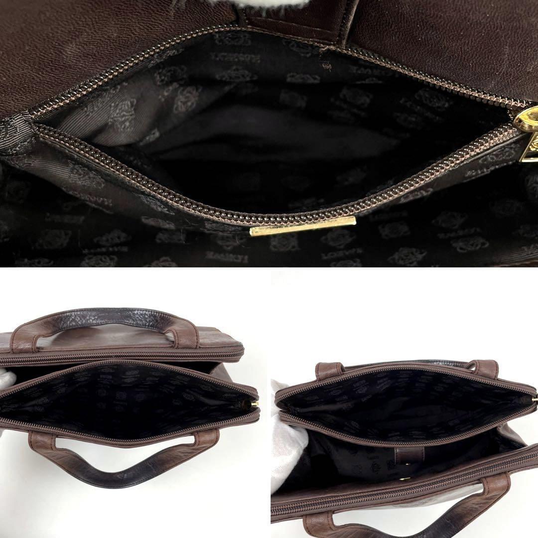 美品 LOEWE ロエベ ハンドバッグ アナグラム ロゴ型押し 腕掛け
