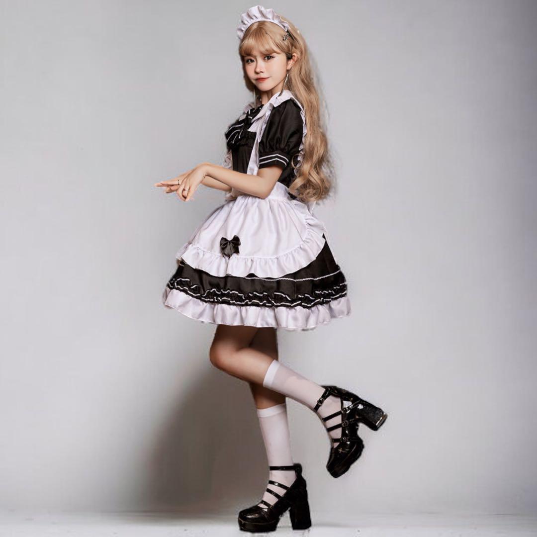 コスプレ　メイド服　レディース XL　ハロウィン　イベント　コスチューム　衣装_画像6