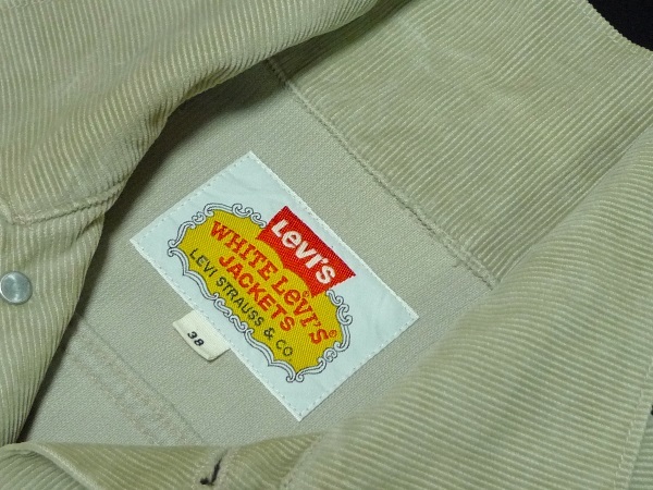 希少品LEVISリーバイスWHITE LEVIS[70505]CorduroyJacketコーデュロイジャケット38(M)ベージュ_画像10