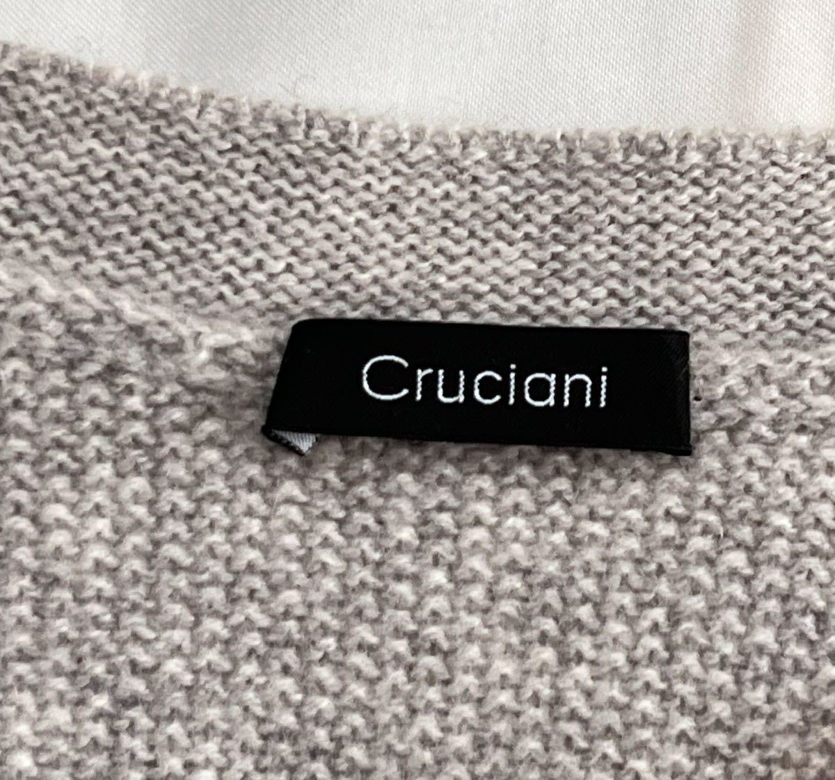 Cruciani クルチアーニ ニット Vネック カシミヤ 100% グレー系 サイズ 50 M～L セーター イタリア製_画像4