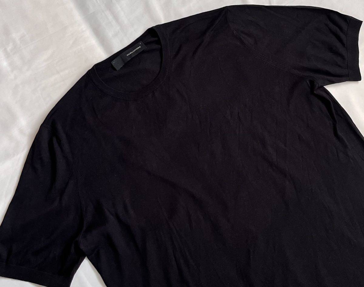 タリアトーレ 近年モデル ブラック系 TAGLIATORE サイズ 56 XL〜 半袖 Tシャツ ニット シルク 100% イタリア製