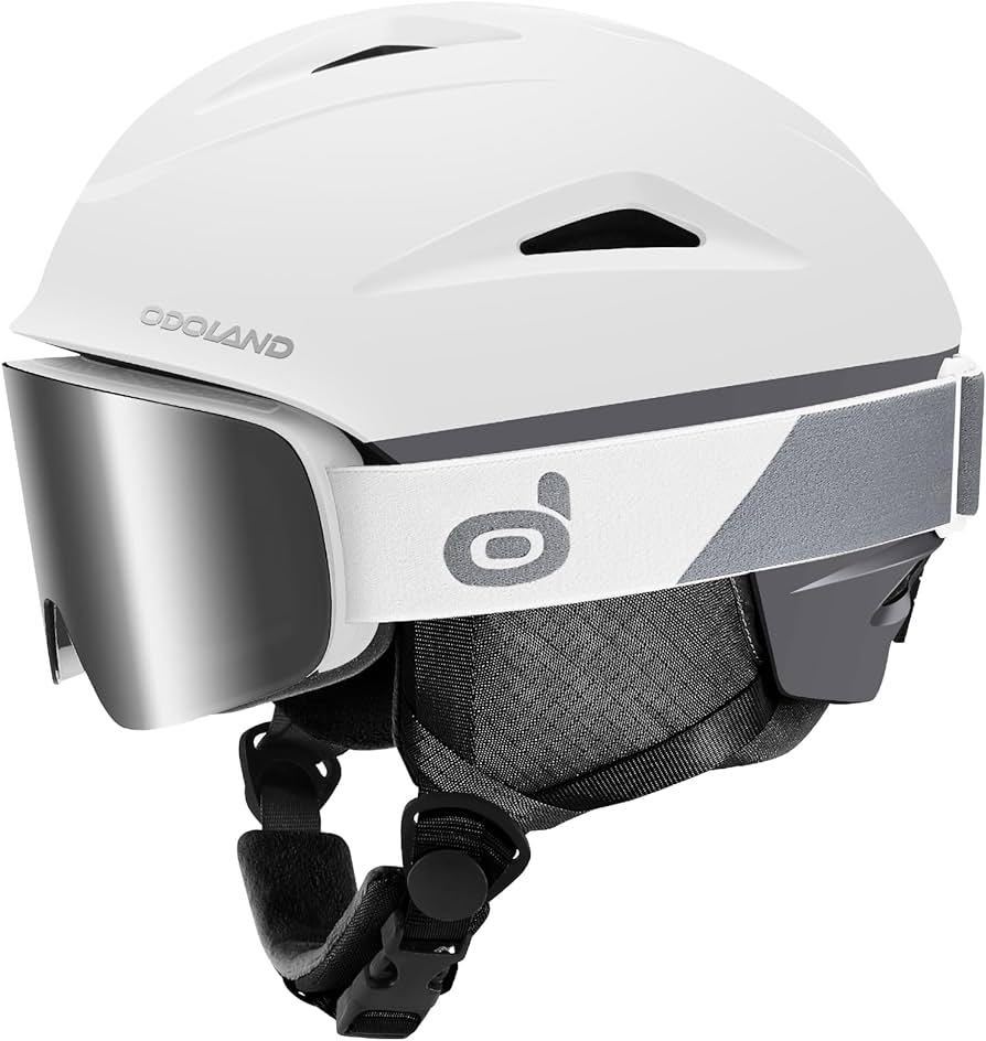 スキーヘルメット＋スノーゴーグルセット ダイヤル式サイズ調整 スノーボードヘルメット メガネ対応 平面レンズ 防風 曇り止め 耐衝撃