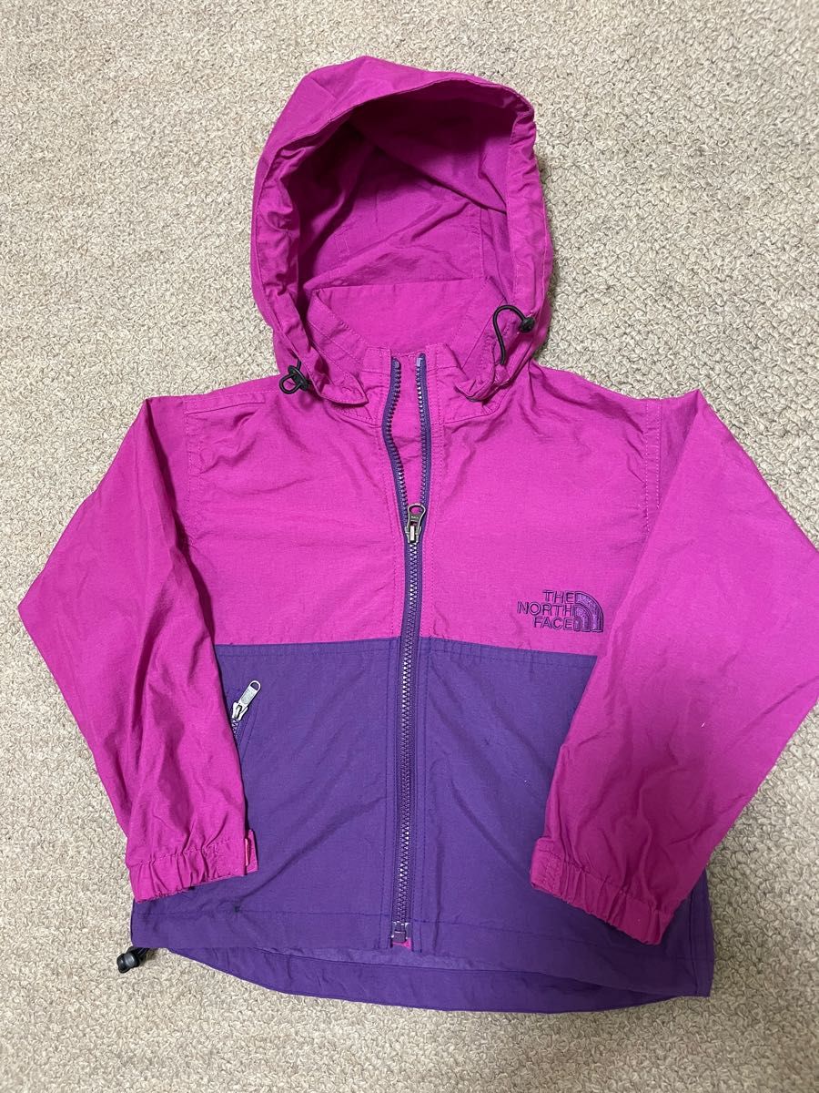 THE NORTH FACE  コンパクトジャケット　ジップアップウィンドブレーカー ナイロンパーカー　100