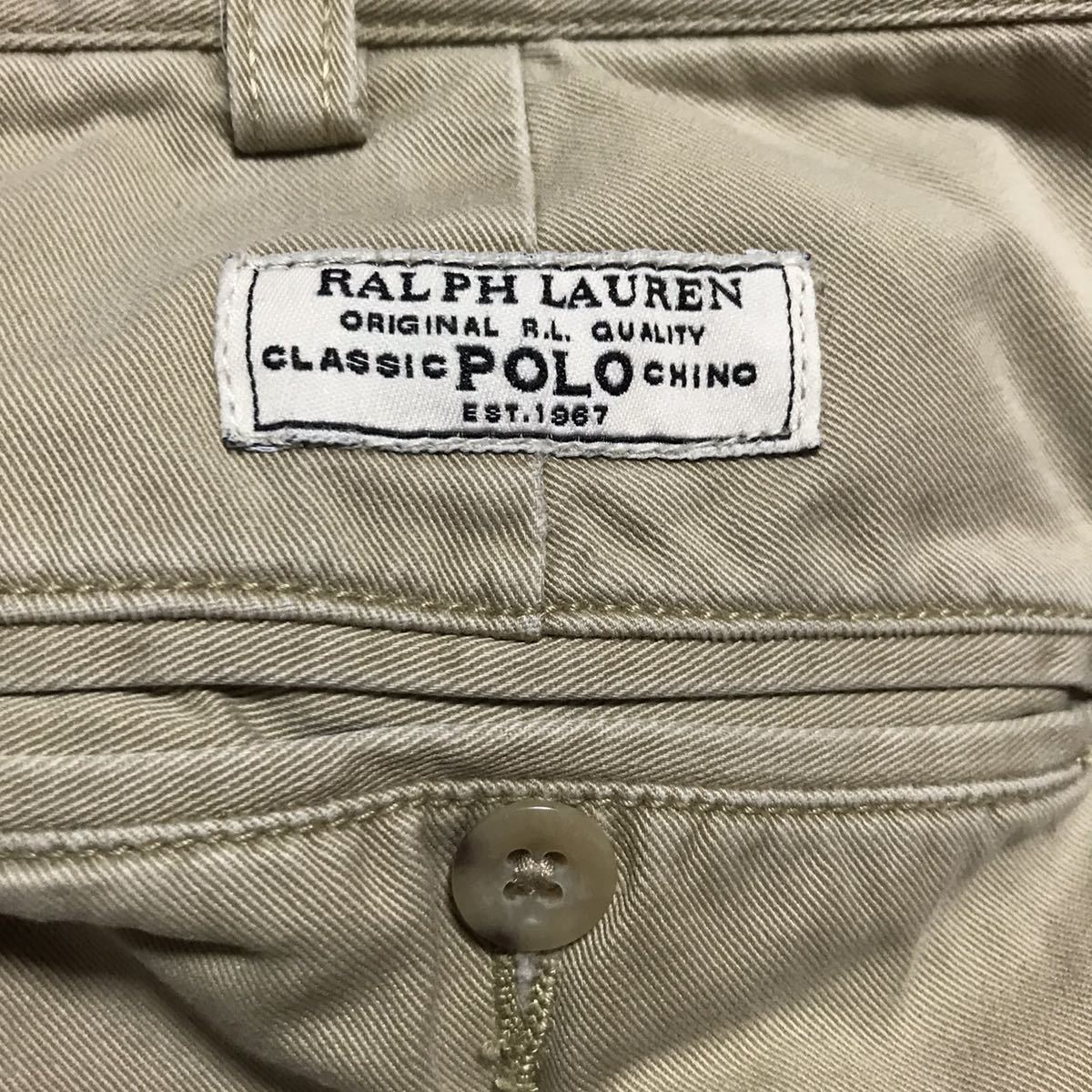 【90s】POLO RALPH LAUREN ポロラルフローレン チノパンツ メンズW38 ベージュ ヴィンテージ オリジナル ポロチノ USED アメカジ US古着 2_画像8