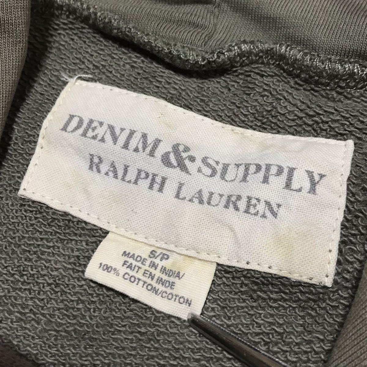 【廃盤】DENIM&SUPPLY RALPH LAUREN デニム&サプライ ラルフローレン カモフラ スウェットパーカー S 迷彩柄 星条旗 USA 国旗 ステンシル_画像3