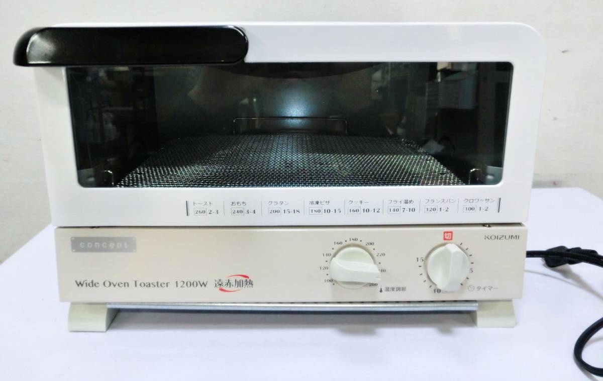 高年式 コイズミ オーブントースター KOS-J122/C ベージュ 3枚焼き 1200W 2021年製 動作良好 KOIZUMIの画像2