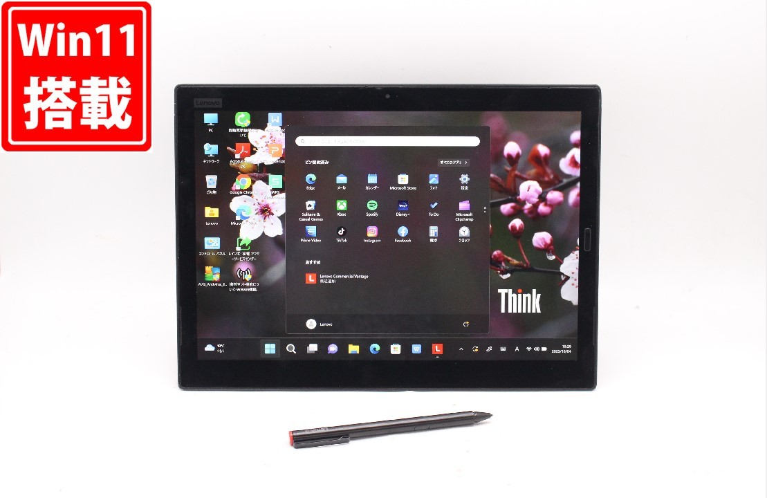 中古 2K対応 13型 Lenovo ThinkPad X1 Tablet 3rd Gen Windows11 八世代 i5-8350U 8GB NVMe 256GB-SSD カメラ LTE 無線 Office付 中古